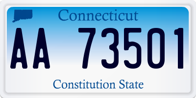 CT license plate AA73501
