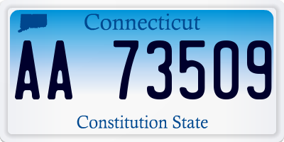 CT license plate AA73509