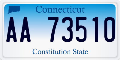 CT license plate AA73510