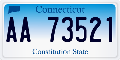 CT license plate AA73521