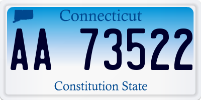 CT license plate AA73522