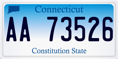 CT license plate AA73526