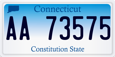 CT license plate AA73575