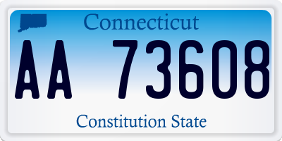 CT license plate AA73608