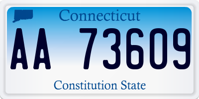 CT license plate AA73609