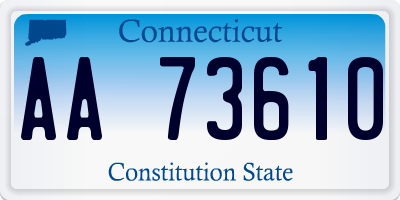 CT license plate AA73610