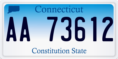 CT license plate AA73612