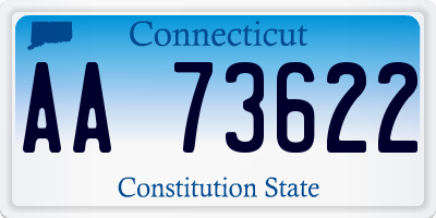 CT license plate AA73622