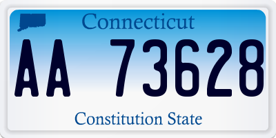 CT license plate AA73628