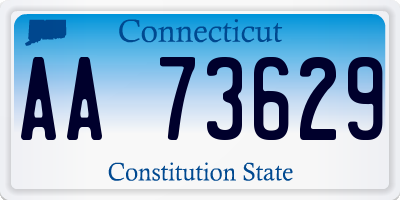 CT license plate AA73629