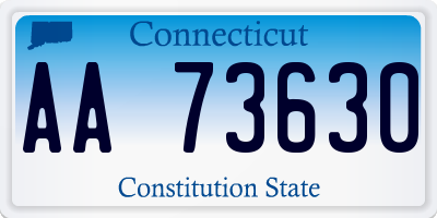 CT license plate AA73630