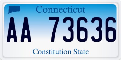CT license plate AA73636