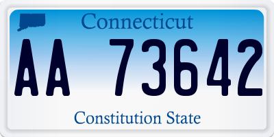 CT license plate AA73642