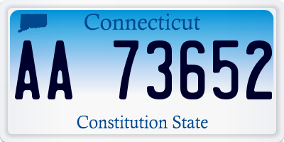 CT license plate AA73652