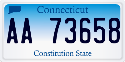 CT license plate AA73658