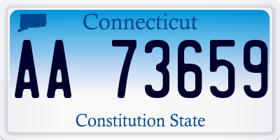 CT license plate AA73659