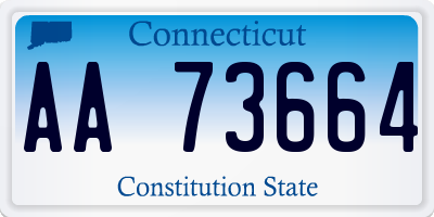 CT license plate AA73664