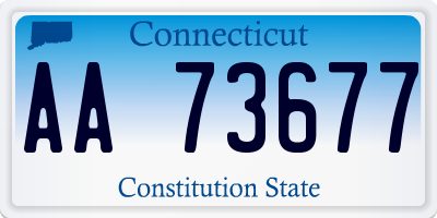 CT license plate AA73677