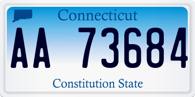 CT license plate AA73684