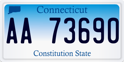 CT license plate AA73690