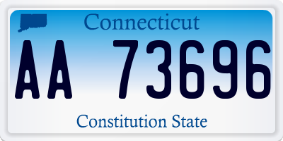 CT license plate AA73696