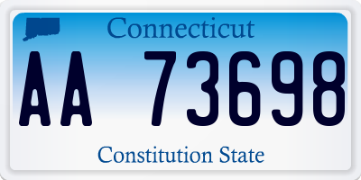 CT license plate AA73698