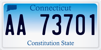 CT license plate AA73701