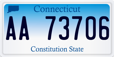 CT license plate AA73706