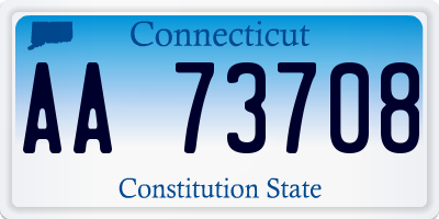 CT license plate AA73708