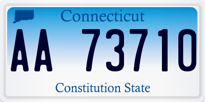 CT license plate AA73710