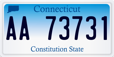 CT license plate AA73731