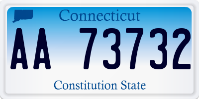 CT license plate AA73732