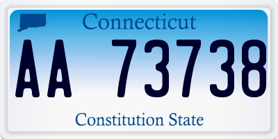 CT license plate AA73738