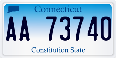 CT license plate AA73740