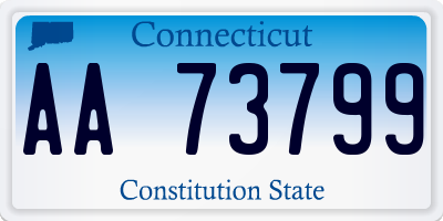 CT license plate AA73799