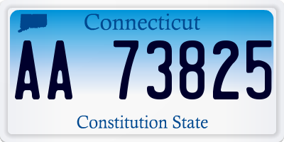 CT license plate AA73825