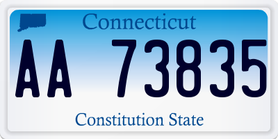 CT license plate AA73835