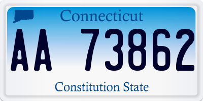 CT license plate AA73862