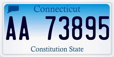 CT license plate AA73895