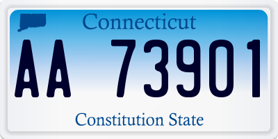 CT license plate AA73901
