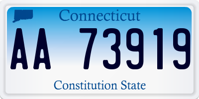 CT license plate AA73919