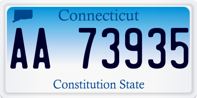 CT license plate AA73935