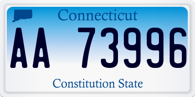 CT license plate AA73996