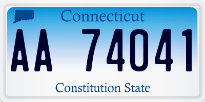CT license plate AA74041