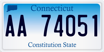 CT license plate AA74051