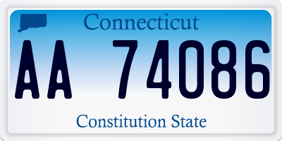 CT license plate AA74086