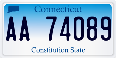 CT license plate AA74089