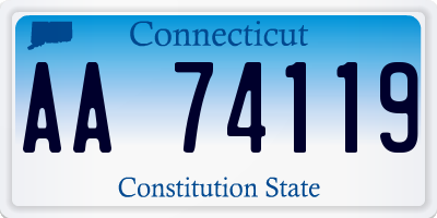 CT license plate AA74119