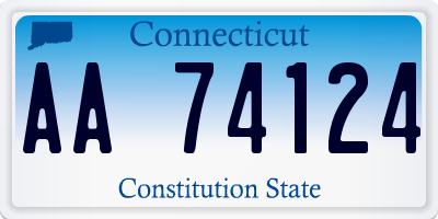 CT license plate AA74124