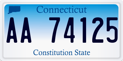CT license plate AA74125